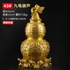 Adornos de calabaza Tianyi de nueve tortugas de latón, artesanías Fulu para el hogar, adornos de cobre para sala de estar, oficina y escritorio.