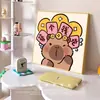 [Personalizado] Pintura Decorativa para Sala de Estar Estabilizadora del Ánimo de Capibara, Decoración de Dibujos Animados Linda y Adorable para la Cómoda del Dormitorio