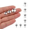 Venta caliente 3-12mm acero inoxidable fondo plano earpin soporte para aretes base tapón para los oídos accesorios para aretes DIY en stock mayoreo