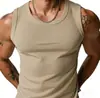 El chaleco de verano para hombre más vendido en TikTok, de punto acanalado, deportivo para fitness, simple, de color liso, camiseta interior sin mangas