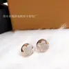 Versão Alta L Casa/Loujia Concha Rosa Natural Ponta de Concha Branca Flor Redonda Bolo Redondo Brincos de Nicho Venda Direta Transmissão ao Vivo Douyin Dropshipping
