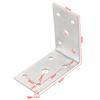 Ángulo de hierro en L de ángulo grande de color engrosado código 90 grados conector fijo de armario de gabinete de ángulo recto refuerzo de muebles ángulo de hierro