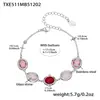 Collar Pulsera Aretes de Acero Inoxidable Vidrio Teñido Piedra Joyería Multicapa para Mujer Chapado en 18K Joyería que no se decolora