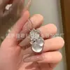 Colar Borboleta Incrustado Banhado a Prata Estilo Chinês Novo Cabacinha de Calcedônia Roxa Natural Corrente para Clavícula de Calcedônia Branca Gelo de Alta Qualidade