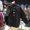 Camisa de Manga Larga Elegante con Solapa Puntiaguda y Botones, Estilo Nuevo Primavera 2026 Dongdaemun Corea del Sur, Top para Mujer