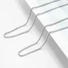 Moda Europea y Americana Cadena de Caja Cuadrada Versátil que No se Desvanece Acero de Titanio Vacío 18K para Hombre Cadena Simple para Clavícula para Mujer