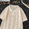 Polo de Solapa de Manga Corta para Hombre Camiseta de Verano Moderna Estilo Coreano Slim Moderna 2025 Nueva Camiseta Versátil Top