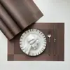 Jogo Americano Ocidental de PVC Transfronteiriço Hotel Teslin Almofada de Isolamento Térmico Porta-copos de Estrutura Única Casa Antiderrapante Almofada Jacquard Tecida de Estrutura Dupla