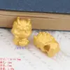 Seis caminos pequeño Shenlong estilo antiguo arena dorada mini agujero horizontal yuan Baolong saludos auspiciosos para Fulong accesorios de joyería DIY