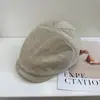 Gorra de pico lisa de color sólido vintage para hombres y mujeres, sombrero de artista estilo otoño nuevo, boina de color sólido que hace que la cara se vea más pequeña, moderna