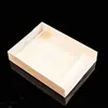 Caja Desechable de Madera para Comida Ligera para Llevar, Caja de Embalaje para Sushi, Ensalada de Verduras, Caja para Repostería de Postres, Caja para Sándwiches