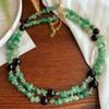 Colar Corrente de Clavícula de Jade Dongling Gelo Triturado Natural Colar de Atmosfera para Mulheres