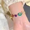 Pulseira de Contas de Cristal Usada para Mulheres, Luxo Leve, Estilo de Nicho, Versátil, Sensação de Alto Padrão, Adequada para Acessórios de Mão de Verão