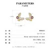 Pendientes Originales de Mariposa Esmaltados en Colores Suaves Retro Contrastantes con Circonita Microincrustada de Aleación de Cobre y Agujas de Plata S925, Pendientes Versátiles