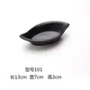 Plato Negro para Condimentos Plato Sabor Salsa de Soja con Chile Plato de Plástico para Snacks Hotel Plato Imitación Porcelana Japonesa Olla Caliente Vajilla de Melamina