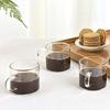 Taza de té de vidrio resistente al calor y a altas temperaturas con asa, artículos para el hogar engrosados, taza de té, regalos creativos comerciales, logotipo impreso