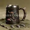 Cruzamento da Fronteira Mitologia Nórdica Deus Viking Odin Alfart Estilo Medieval Caneca Artesanato em Resina Ornamento