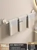 Toallero con ventosa para baño, montado en la pared sin perforaciones, de una y doble capa, estante de almacenamiento para baño, barra colgante para ventilación de toallas