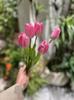 Flores artificiales con Yang flores artificiales de alta gama tulipán flores falsas arreglo floral sala de estar decoración de escritorio foto
