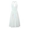 Vestido Longo Floral com Gola Cruzada Estilo Europeu e Americano Feminino 2024 Cor da Foto Branco Sexy Picante Algodão