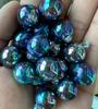 Venta al por mayor de fábrica cuentas redondas de acrílico de 16 mm con agujero para colgar cuentas de cielo estrellado UV floración coloridas material para joyería DIY hecho a mano