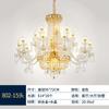 Nuevo Candelabro Estilo Crema Francesa Lámpara de Cristal Europea para Boda Sala de Estar Dormitorio Villa Edificio Dúplex Lámparas de Lujo
