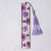 Marcadores de Libros Creativos de Acrílico, Marcadores de Libros con Flores Secas, Marcadores de Libros de Cristal de Resina con Flores Reales, Regalos para el Día del Estudiante y del Maestro