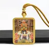 Thangka Dragão Pintado à Mão Estilo Xizang 4x5 Cinco Senhores Thangka Amarelo Deus da Riqueza Cinco Direções Deus da Riqueza Thangka Quadrado Pingente Amuleto Buda Portátil