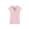 Vestido Feminino de Comprimento Médio Estilo Coreano 2026 Verão Novo Casual Roupas Infantis com Gola Reversível, Venda por Atacado Disponível