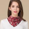 Bufanda de Lana Huaye para Mujer, Otoño e Invierno, Estampada, Botón Oculto, Cuello Falso, Protector de Cuello Cálido, Bufanda Triangular, Bufanda Pequeña Moderna y Versátil
