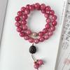 Precio al por Mayor Popular Salsa de Ciruela Negra Cuentas Redondas Pulsera Bodhi Estilo Nacional Doble Círculo de Mano Versátil Disco Cuentas de Buda para Jugar Pulsera