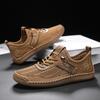 Sapatos Masculinos de Verão 2025 Novo Estilo Tênis Casuais com Cabedal em Tecido Fly Tamanho Grande Masculino Slip-On Sapatos de Tela Masculinos Sapatos Respiráveis com Solado Grosso