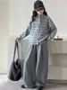 Conjunto de Forro Polar para Niñas Otoño Invierno 2026 Nuevo Estilo Coreano Moda para Niña Suéter Cardigan Rayado Ropa de Invierno para Niños