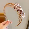 Faixa de Cabelo Florzinha Fofa Café com Leite Infantil Pente para Cabelo Quebrado Meninas Faixa de Cabelo Desenho Animado Menininha Denteada Antiderrapante Acessórios de Cabelo Outono e Inverno