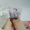 Anillo para Mujer Blanco con Circonita Blanca Diseño Calado de Moda Anillo Boda Compromiso Amazon Nuevo R016