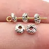 5.9X5.9X2.5Mm, Diámetro del Agujero Aproximadamente 1.5mm, 0.26g, Multicolor, Cuentas Espaciadoras de Textura Tejida