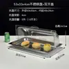 Bandeja de exhibición comercial para buffet de acero inoxidable 304 con tapa para platos estofados, bandeja de grado alimenticio para alimentos cocidos, platillos fríos y frutas