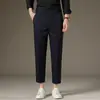 Ropa de Hombre Fengshe / Primavera y Otoño Cintura Elástica Oculta Pantalones Casuales Juveniles Pantalones de Vestir para Hombre Pantalones Largos para Hombre para el Trabajo