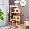 Post de Rascado para Gatos de MDF Douyin Xiaohongshu, Rascador para Gatos de Sisal Transfronterizo, Cama para Gatos con Descuento, Estructura de Escalada Grande para Gatos