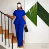 Conjunto de Verano 2026 Europeo y Americano para Mujer Conjunto de Color Puro Moda Top con Lazo Pantalones de Pierna Ancha de Cintura Alta Conjunto de Dos Piezas