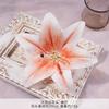 Cabeza de Flor de Lirio de Película Simulada Decoración de Paisajismo para Hogar Salón de Bodas Fila de Flores con Flores Artificiales Accesorios de Fotografía