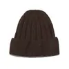Gorros de Lana al por Mayor para Mujer Otoño e Invierno Transfronterizos Color Sólido Gorros Cálidos para Exteriores Gorros de Punto Rayados para Hombre y Mujer Transfronterizos
