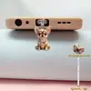 Protetor de Porta de Carregamento Fofo Tema Água-Viva para Celulares Android e iPhone com Conector 2D Design de Desenho Animado