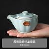 Tetera de Cerámica Beige Kiln Ru Tazón Individual con Tapa Olla Doméstica de Cerámica Atrapada a Mano Juego de Té Kung Fu Se Puede Abrir para Criar Tamaño Pequeño Estilo Nuevo