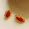 Lele Jewelry Estilo Europeu e Americano Aço Inoxidável Esmalte Preto Personalizados Brincos de Alto Padrão Design Simples Brincos que Não Desbotam