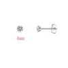 Aretes de Acero Inoxidable con Hebilla de Mariposa y Circonita 2-8mm