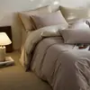 Juego de cuatro piezas de ropa de cama de algodón cepillado estilo nórdico para otoño e invierno, funda de edredón simple de algodón 100s, sábana, sábana bajera y funda de edredón