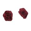 Flor de rosa feita à mão de 2cm Flor de rosa de fita DIY Flor de botão de fita de cetim Corsage Florzinha Roupa íntima Roupa Flor de boneca