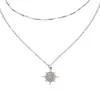 Collar multicapa con girasol y diamantes para el Día de la Madre, regalo de comercio exterior europeo y americano, 2019, nuevos accesorios transfronterizos