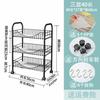 Estante de Almacenamiento de Cesta de Verduras para el Hogar Carrito de Cocina Balcón Baño Estante de Almacenamiento Multicapa de Piso Cesta de Almacenamiento para Cabello